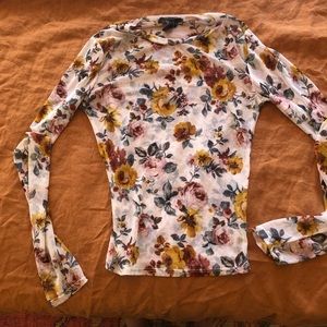 Forever21 Floral Sheer Top